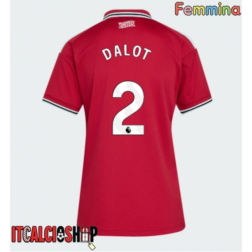 Manchester United Diogo Dalot #2 Prima Maglia Femmina 2026-27 Manica Corta